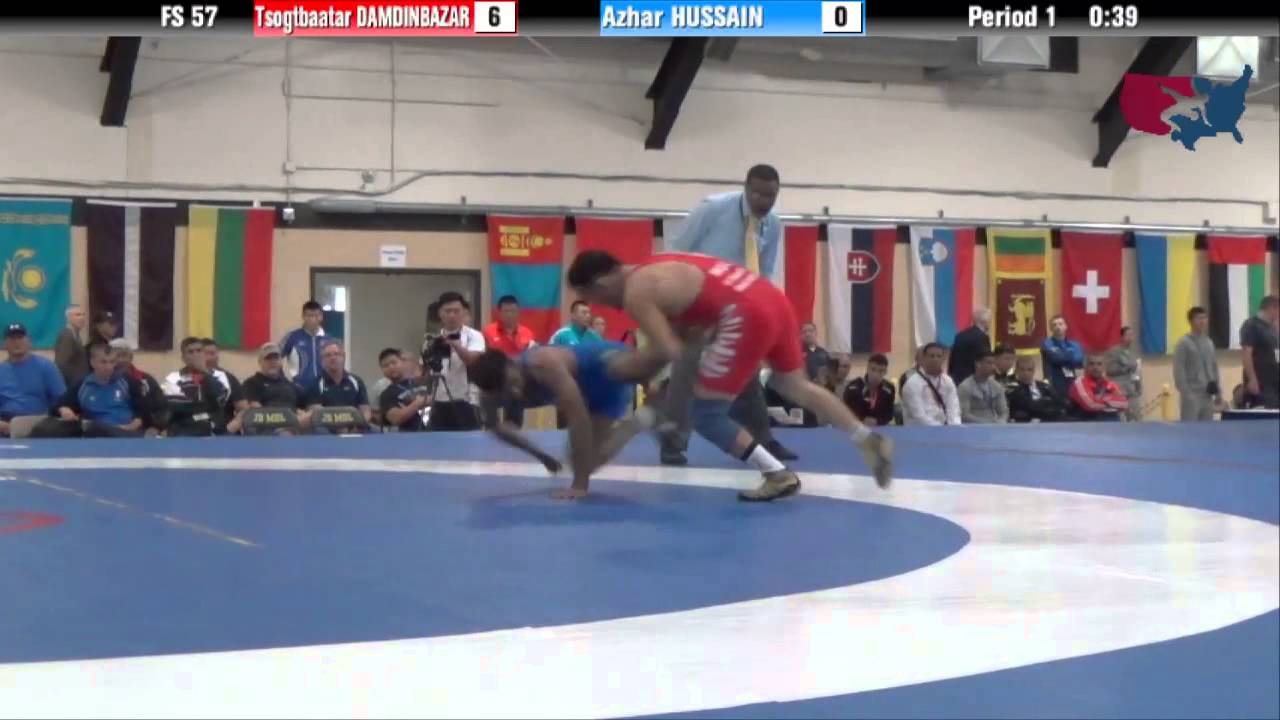 57 KG SF - Tsogtbaatar Damdinbazar (MGL) vs Azhar Hussain (PAK)