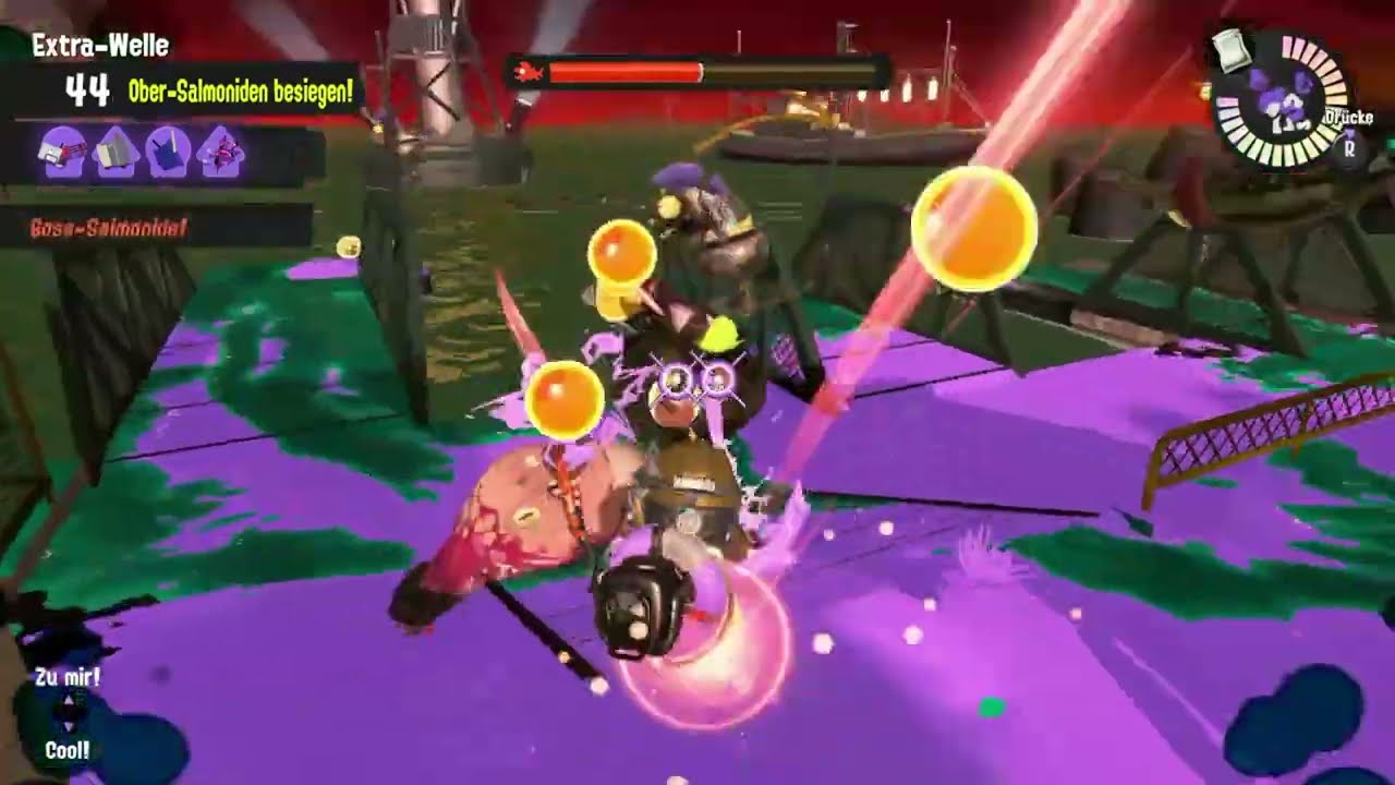 Splatoon 3, Salmon Run, Challenge, Sastrugi, 86 Golden Scales so far.