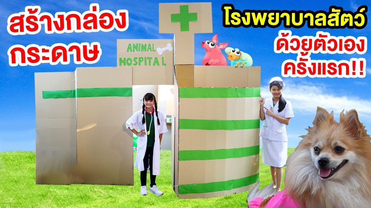 บรีแอนน่า | ครั้งแรก! 🐖🐕🦜🐇บรีแอนน่าสร้างกล่องกระดาษโรงพยาบาลสัตว์ด้วยตัวเอง!!
