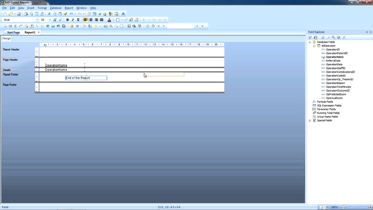 CR Basics Part-3 Crystal Reports Introduction, create your first report