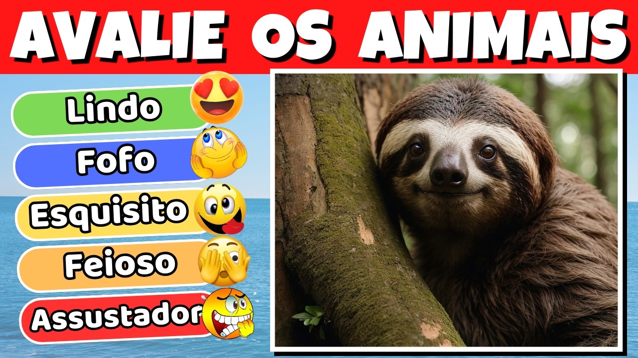 AVALIE OS ANIMAIS 🐶🐯🦜 Qual Avaliação Você Dá para Esses Animais ? Quiz de Animais