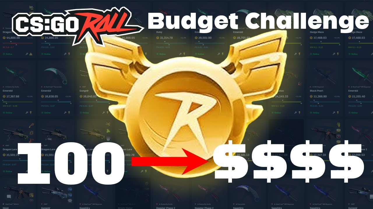 CSGOROLL ON A BUDGET CHALLNEGE 100 TO $$$$???