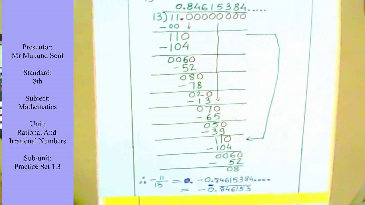 Chapter 1: Rational and Irrational Numbers - Practice Set 1.3 - Part 2