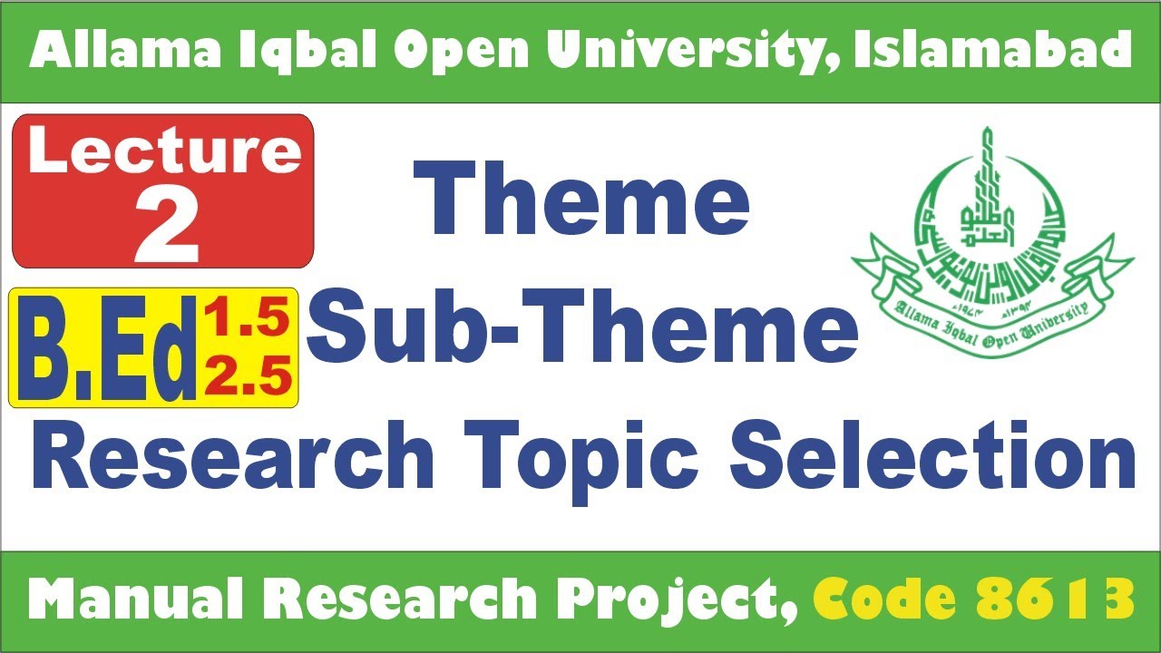 What is Theme, Sub Themes of CC 8613? and How can we select a Topic for Research? | Click Education