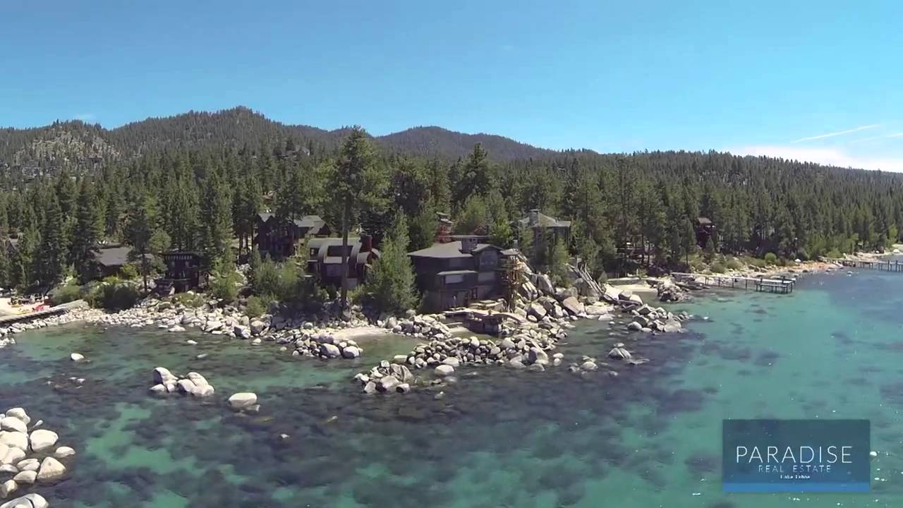 Drone Tour of South Lake Tahoe Nevada Lakefront Homes