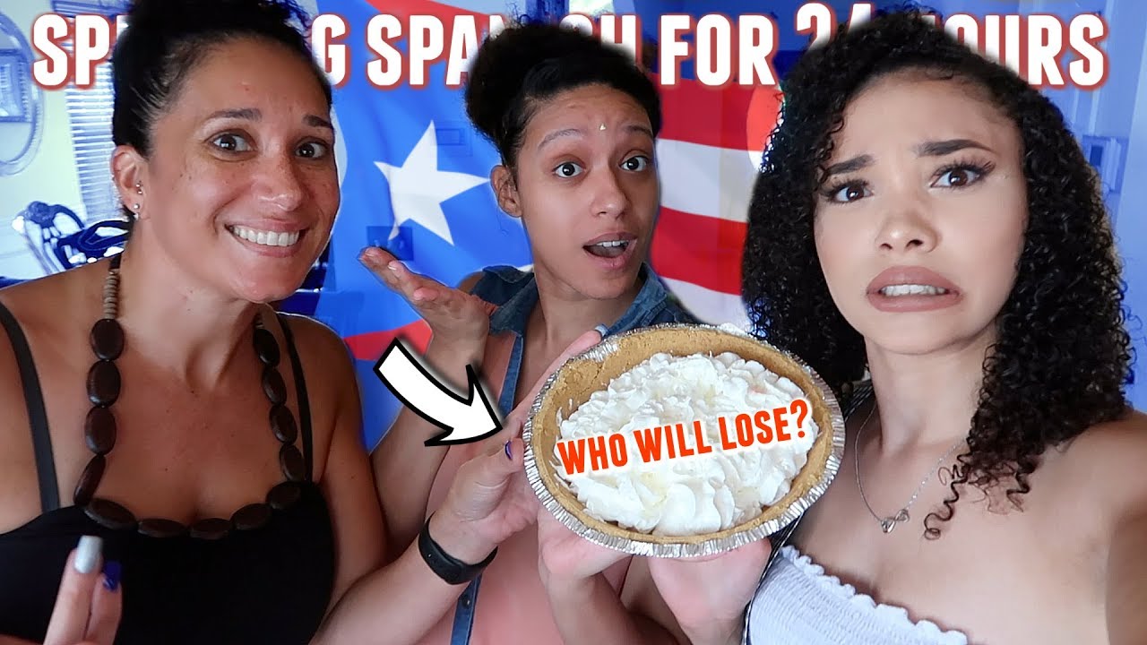 Speaking Spanish for 24 Hours Challenge (Loser Gets PIED!!!) + with subtitles