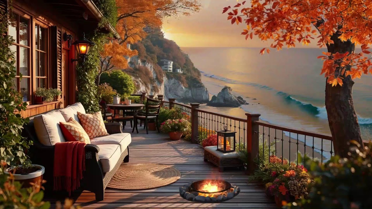 Seaside Coffee Vibes 🌊☕ | Relaxing Lofi Café Ambience ☕ Lofi Hip Hop Mix to relax - chill - study