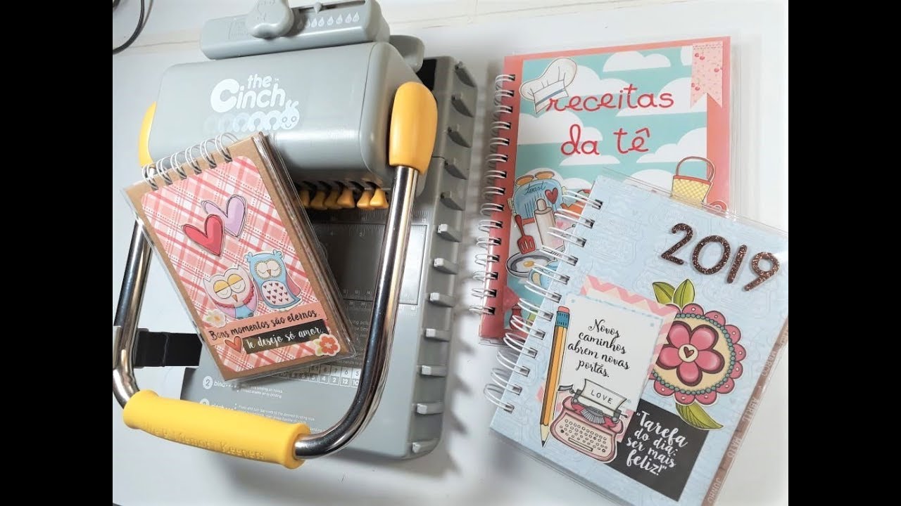 THE CINCH NA PRÁTICA 3 MODELOS de encadernação - Scrapbook by Tamy