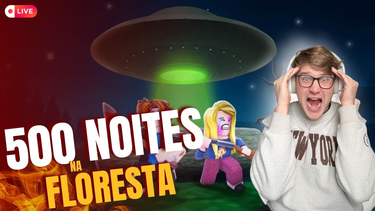 🟢LIVE ON🟢 99 noites na floresta - Robloxzao - !membro - !msg - !pix