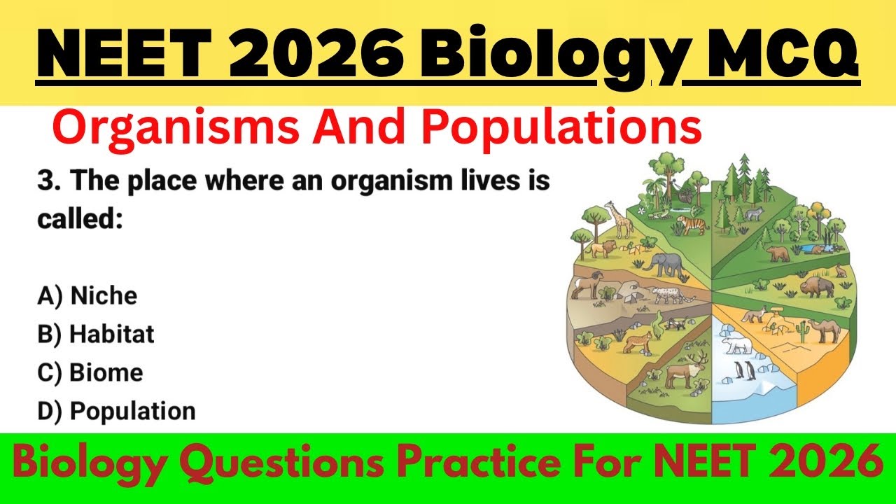 Organisms and Populations Rapid Revision MCQs | Class 12 Biology | NEET 2026 | Dr. Atlantis 