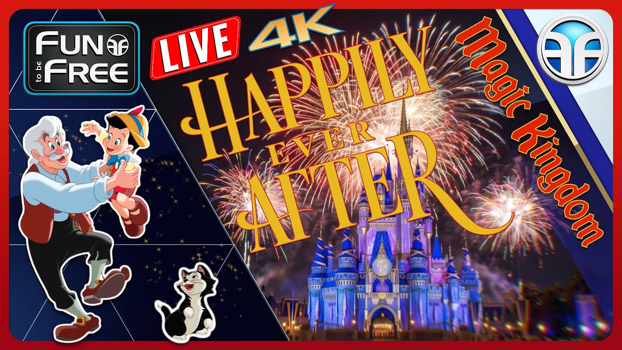 🔴 LIVE: Happily Ever After Fireworks &ndash; Magic Kingdom Disney World | Nighttime Spectacular 4K