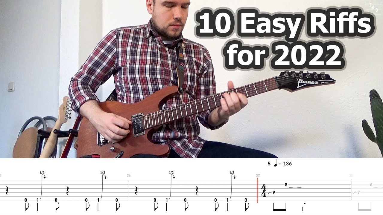 10 Easy & Cool Guitar Riffs to Learn for 2022 (with Tabs)