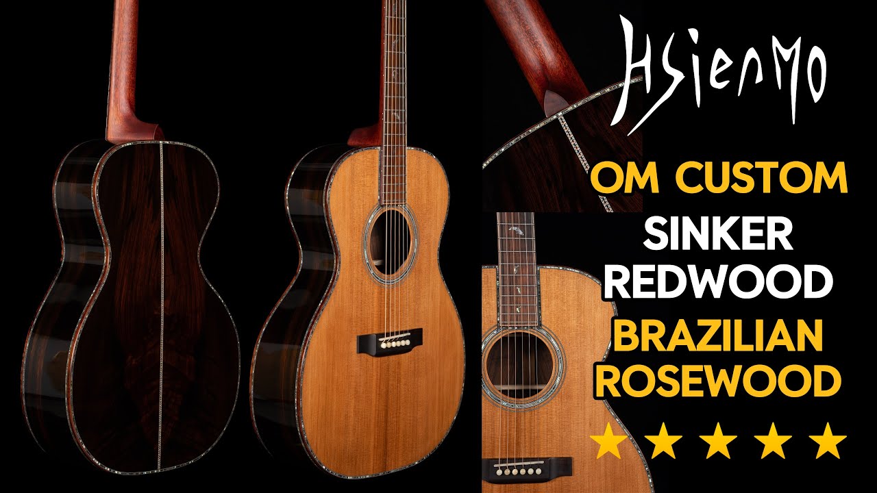 [Official Demo] Hsienmo OM Custom Sinker Redwood top + Brazilian Rosewood b&s