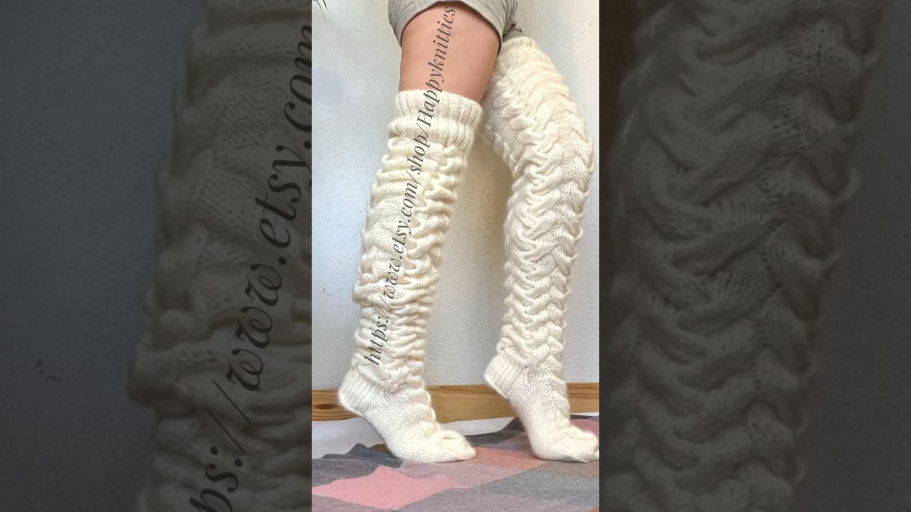 Fluffy super long socks❤️Fluffy ❤️Knitted socks🧶❤️