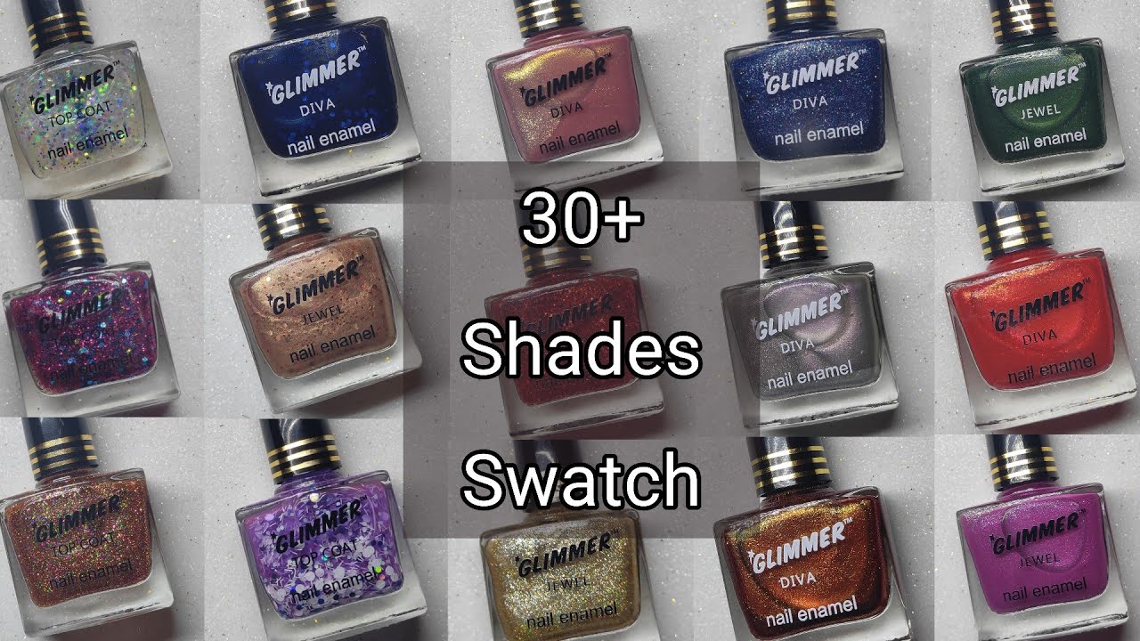 Reliance Trends 30+ Glimmer Nail Polish shades Collection Swatch | Reliance Trends haul
