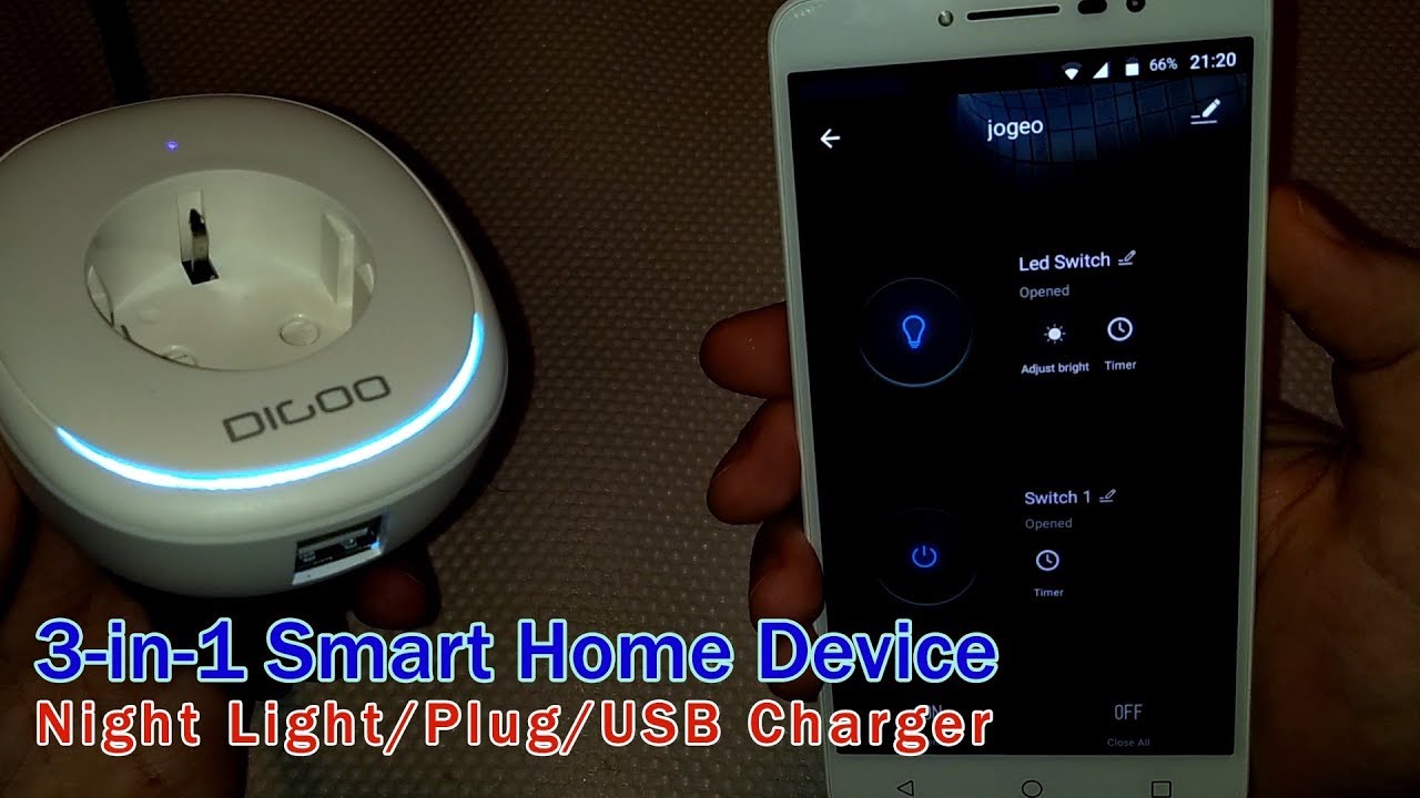 Digoo Smart RGB Night Light Plug w/ dual USB Output - Full Review and Output Test