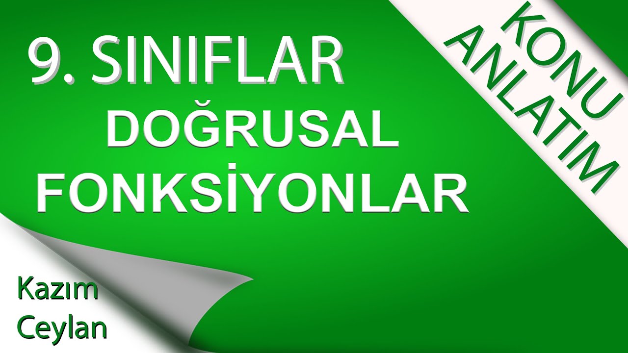 9. SINIF DOĞRUSAL FONKSİYONLAR