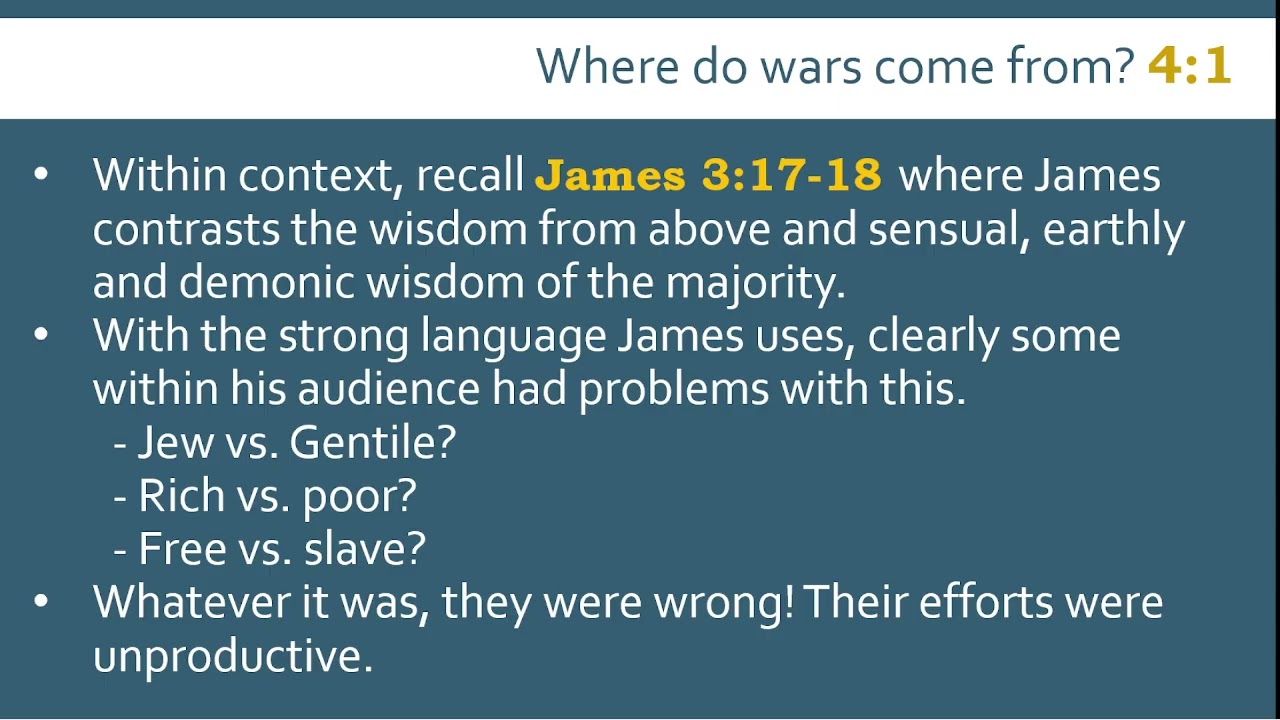 James 14 - Wars Among You (1)