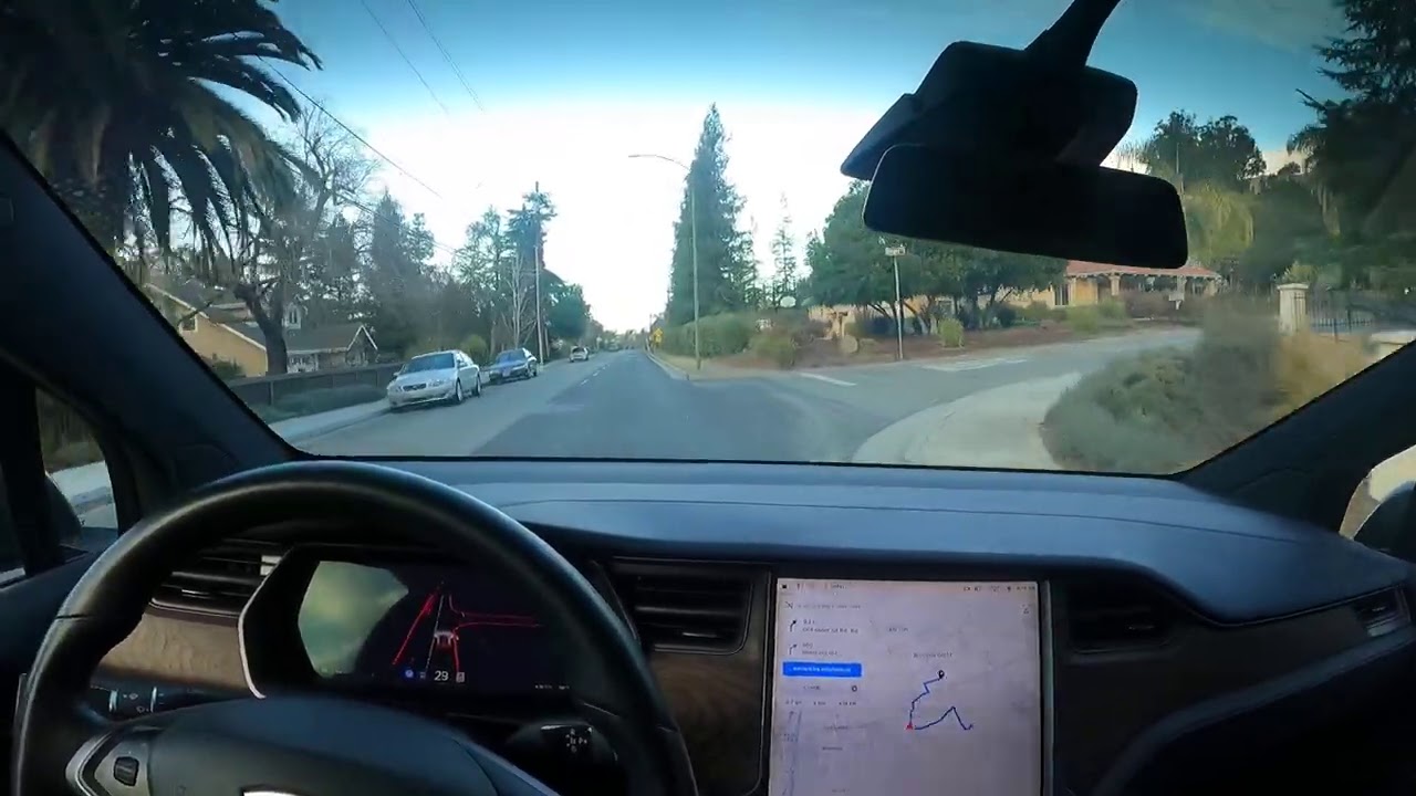 [FSD Beta 9] handles mountainous road and car coming on one lane road