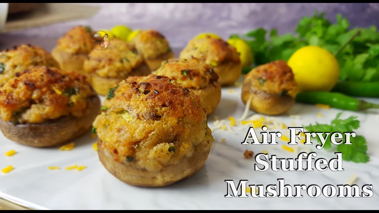 Air Fryer Stuffed Mushrooms | Protein-rich Veggie Stuffed Mushrooms | Olive Garden Stuffed Mushrooms