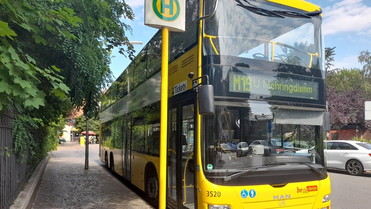 Bus Mitfahrt von S Grunewald bis U Mehringdamm im MAN DL 09 auf der M19 Komplette Linie