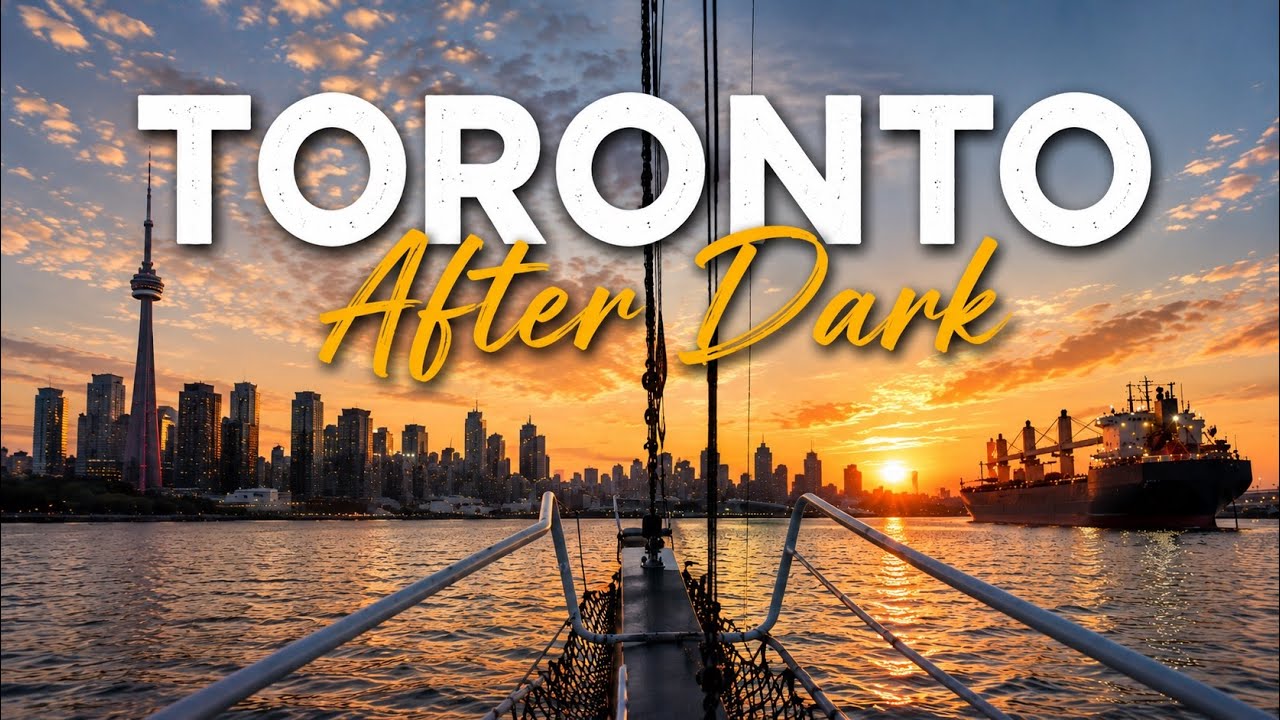 Toronto Waterfront in 4K 🇨🇦 | Sunset Boat Cruise & Harbourfront Walk