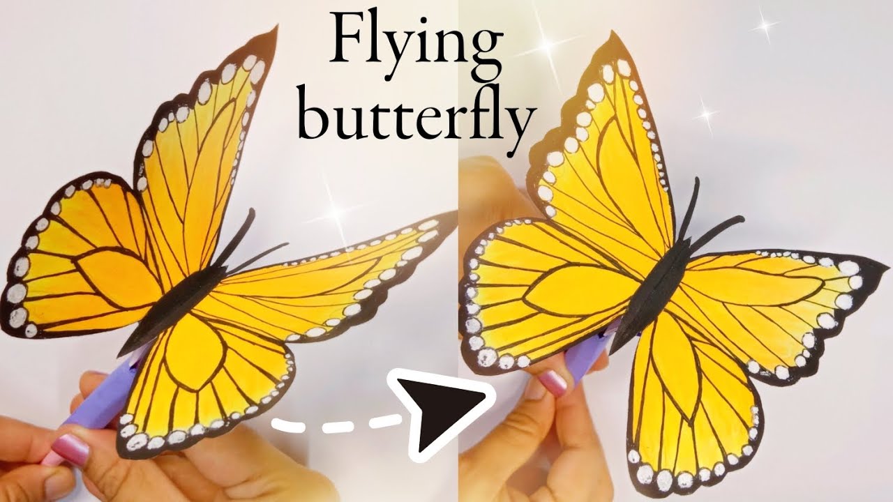 DIY flying butterfly 🦋 How to make a flying butterfly 🦋
