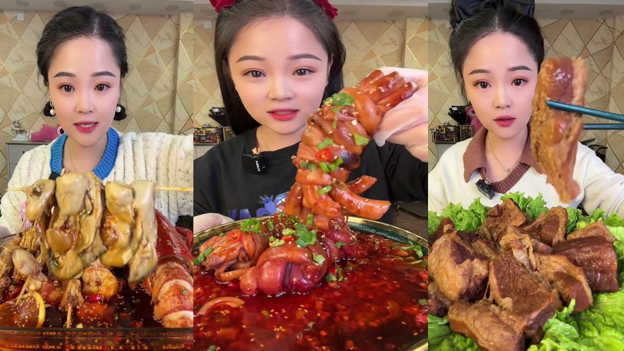 ASMR MUKBANG spicy Pork Bellly Soothing Sounds While Enjoying Delicious 먹방 모음이 팅쇼 리얼 사운드 #125