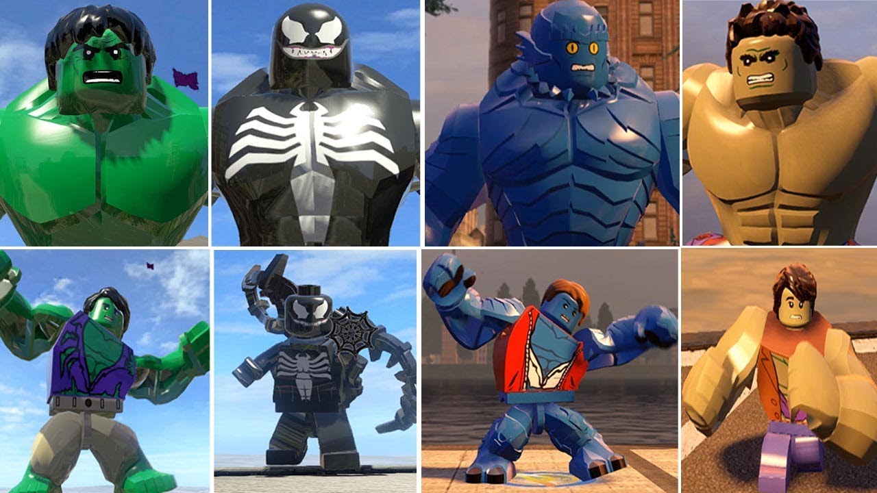 Hulk (Transformation) VS A-Bomb (Transformation) VS Venom (Transformation) - Lego Marvel Superheroes
