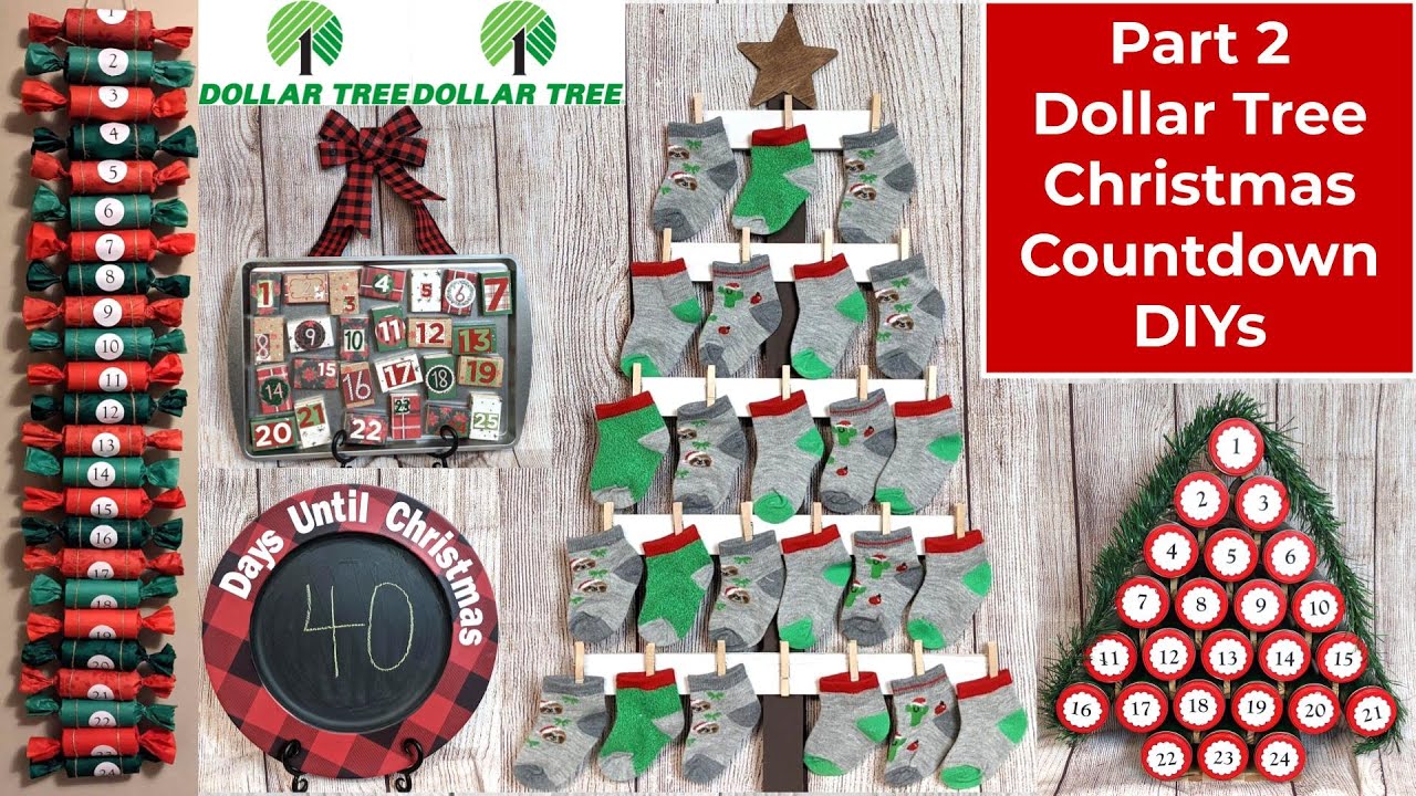 DOLLAR TREE DIY CHRISTMAS COUNTDOWN🌲 EASY FUN TO MAKE #adventcalendar #dollartreediy #christmasdiy