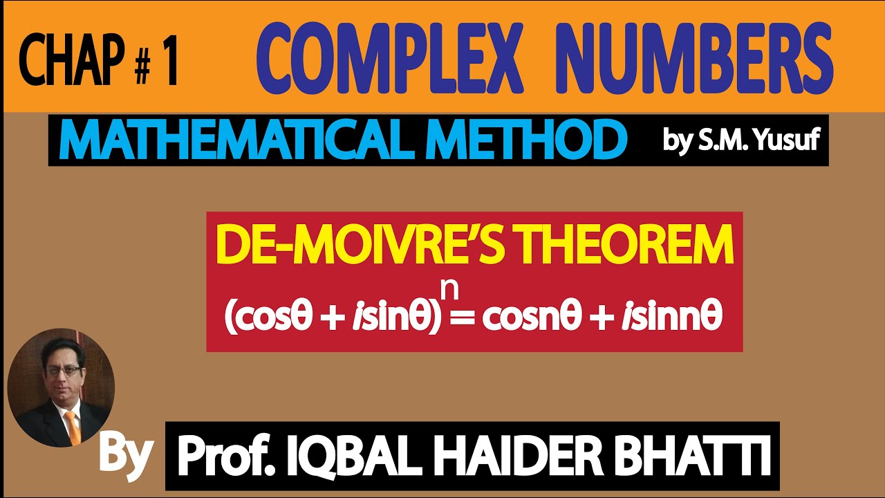 Ch# 1 | Complex Numbers | De-Moivre's Theorem | Method by SM Yusuf Lec 10