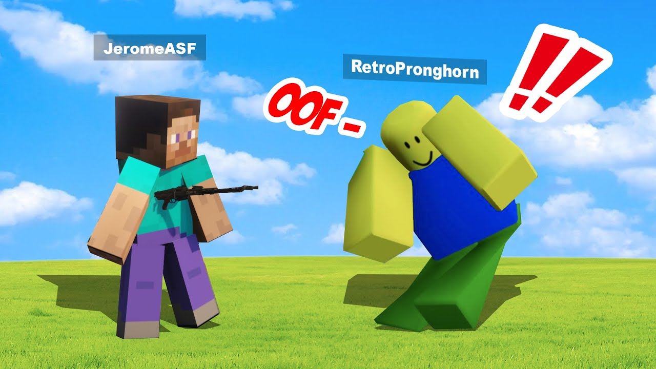 Minecraft VS Roblox Showdown In GTA 5 Modded | JeromeACE