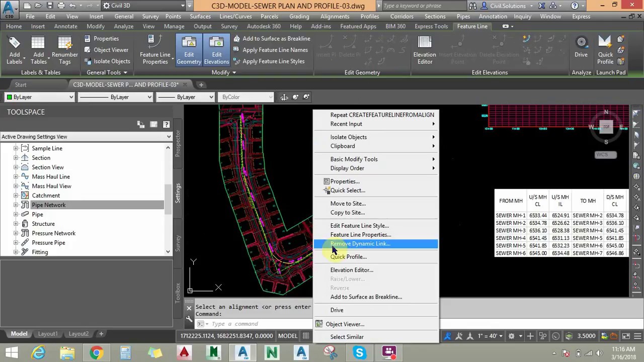 Session 04 Create PipeNetworks-2 (Assign Invert Elevation from Profile to Plan)