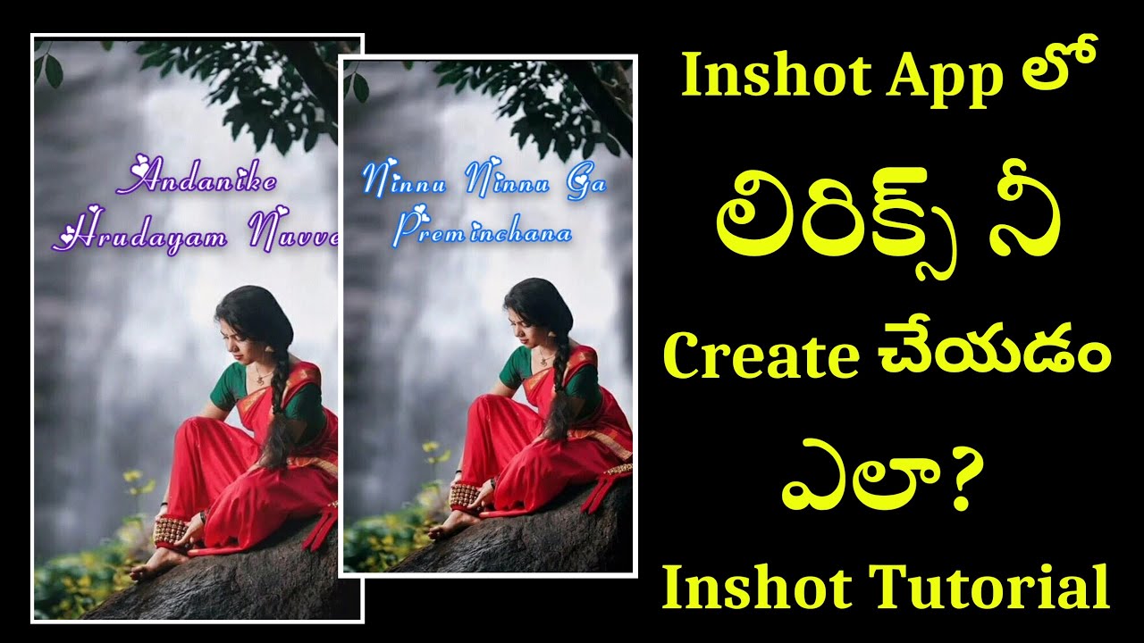 How to create Lyrical Videos In Inshot App Telugu|Lyrics Video Editing in Inshot App|Inshot Editor 2