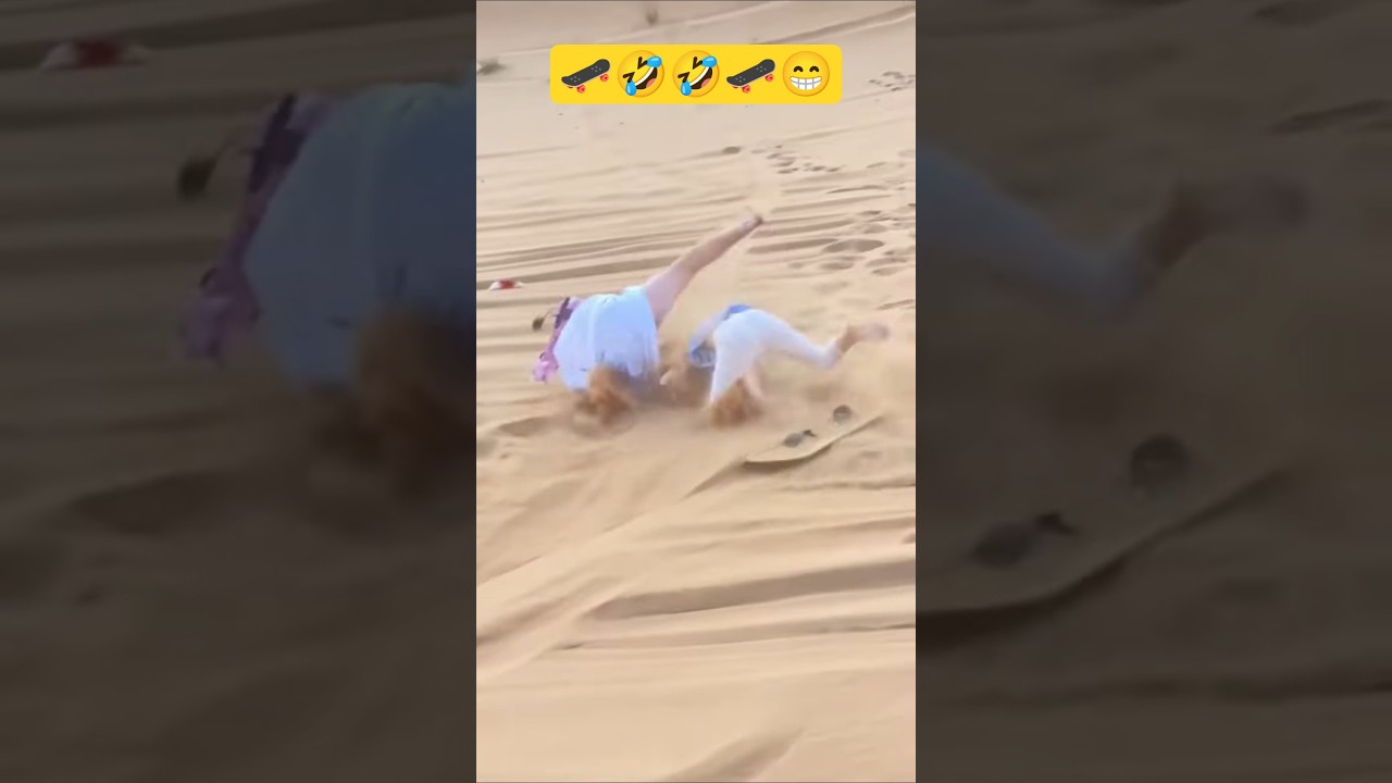 Desert mein hil gaya maidan! Sandboard fail ne hila diya! 😅🏜️😂 #DesertFails