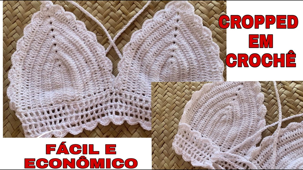 TOP CROPPED EM CROCHÊ FÁCIL E ECONÔMICO PARA INICIANTES. | Crocheteriacs