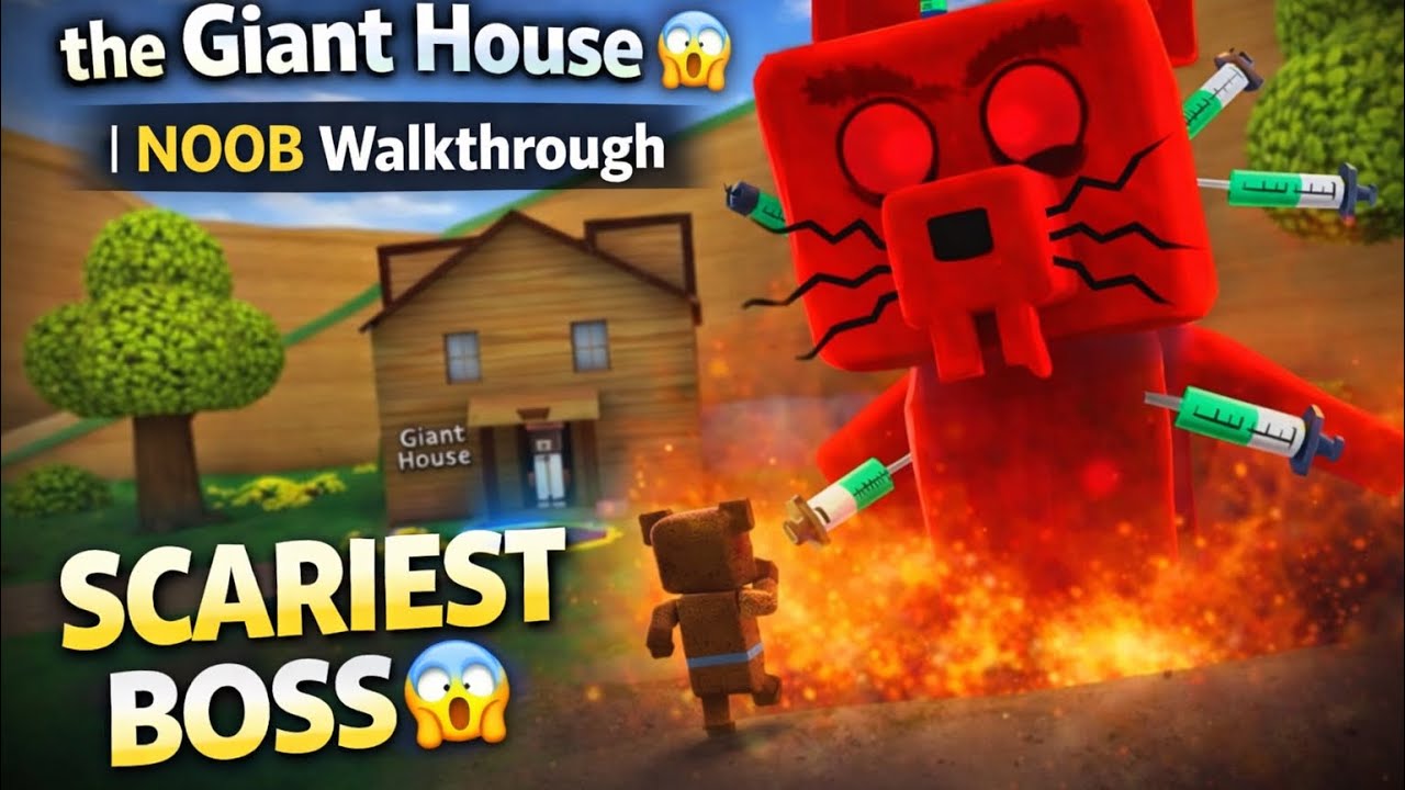 The Scariest Boss in the Giant House 😱 | Noob Walkthrough