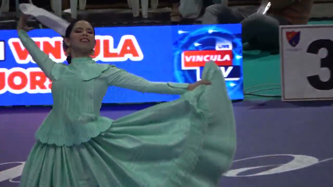 Domenica Kuo Rodriguez y Adriano Arevalo. Campeones Mundiales de Marinera 2026. Categoria Infantil