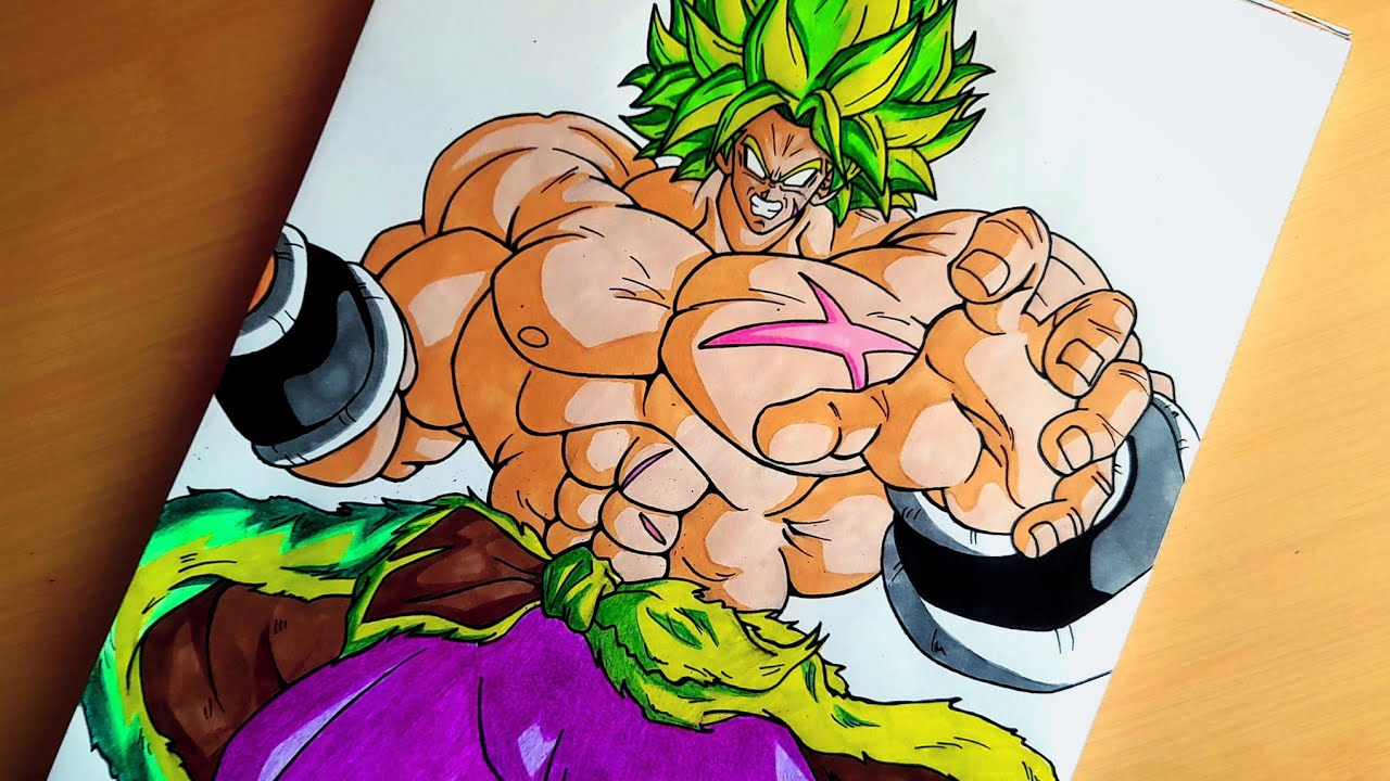COMO DIBUJAR A BROLY DRAGONBALL SUPER 🔥 How to Draw Broly SSJ
