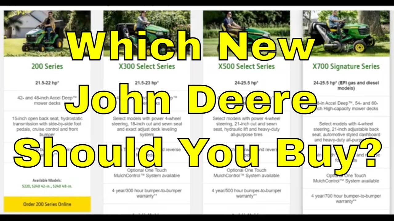 Какой новый садовый трактор John Deere вам следует купить?