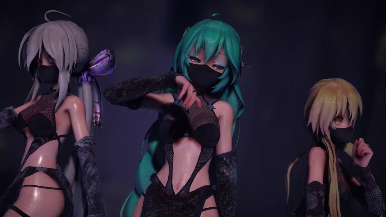 【MMD】二つの顔を持つ三人で「桃源恋歌」【1440p-60FPS】