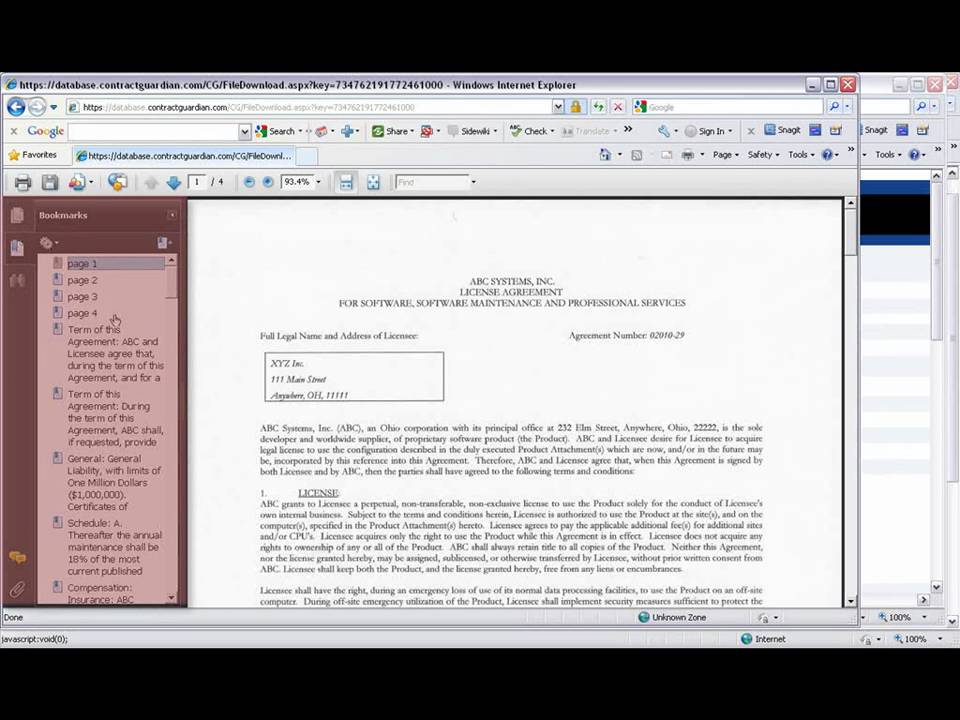 Automatic Bookmarking Process