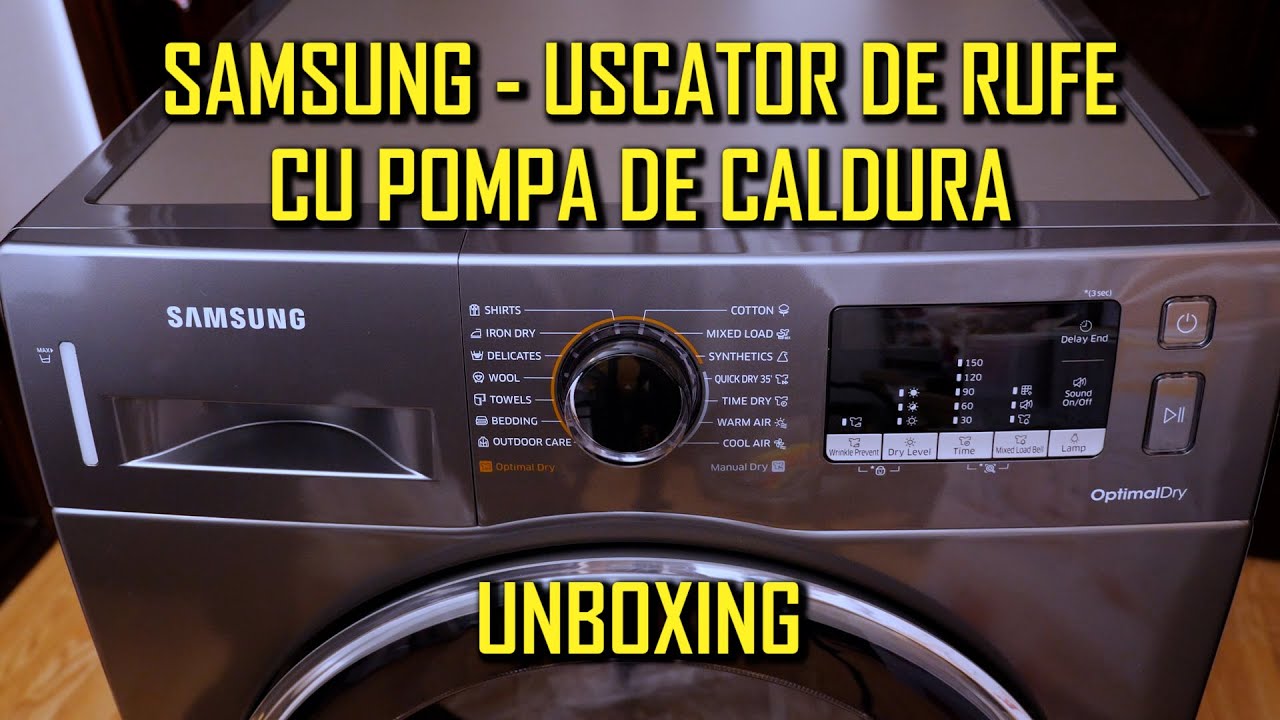 USCATOR SAMSUNG DV90M, Samsung Dryer DV90M - USCATOR DE RUFE CU POMPA DE CALDURA - emag