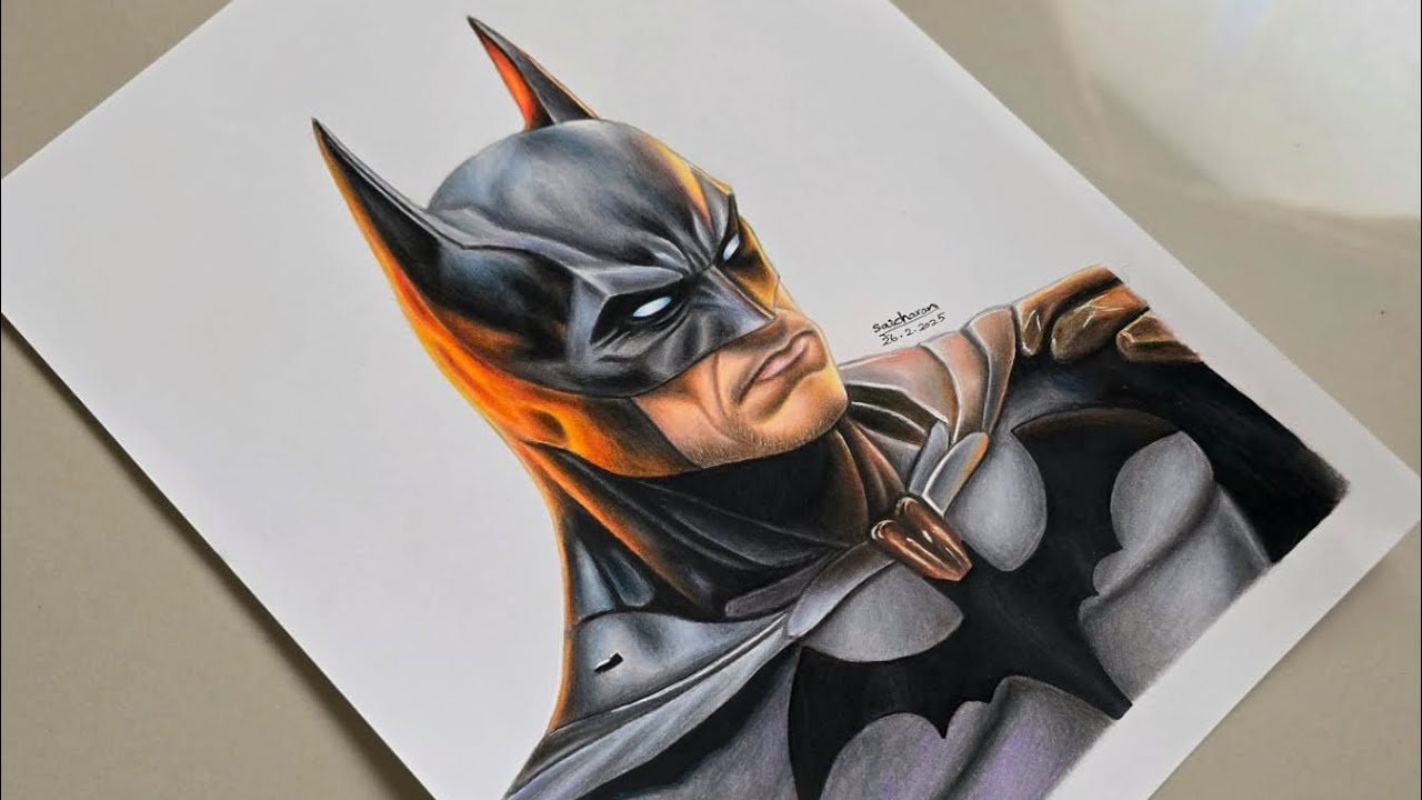 Drawing Batman | Color pencil Drawing