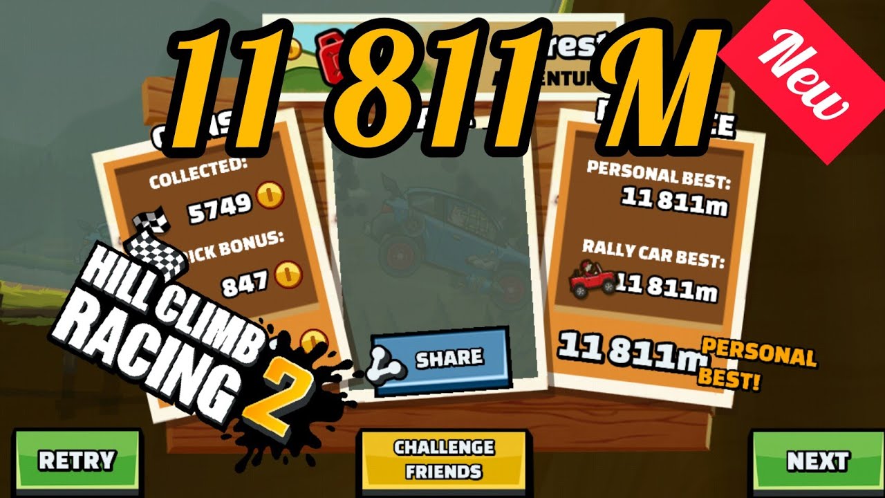 11.811 M Best Rally Car Adventure || Hill Climb Racing 2