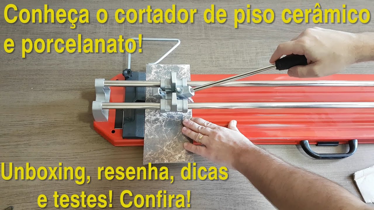 CORTAG TEC 90 Cortador profissional pisos cerâmicos porcelanatos até 10 mm Unboxing resenha testes