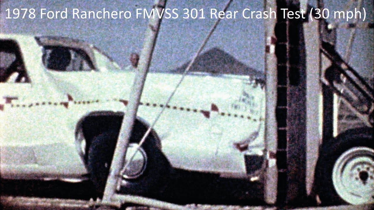 1977-1979 Ford Ranchero FMVSS 301 Rear Crash Test (Full Overlap - 30 Mph)