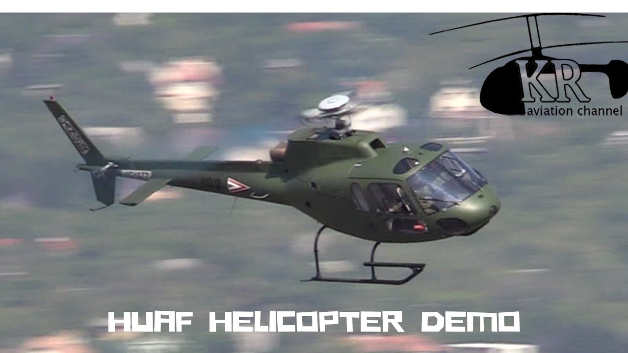 HUAF AS-350 Ecureuil demo flight at Buda&ouml;rs Airshow 2019