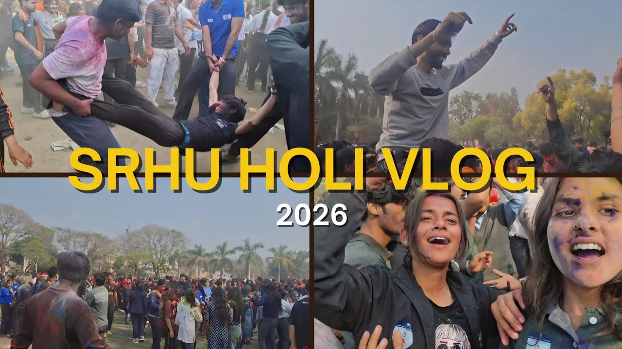 SRHU Holi vlog❤️