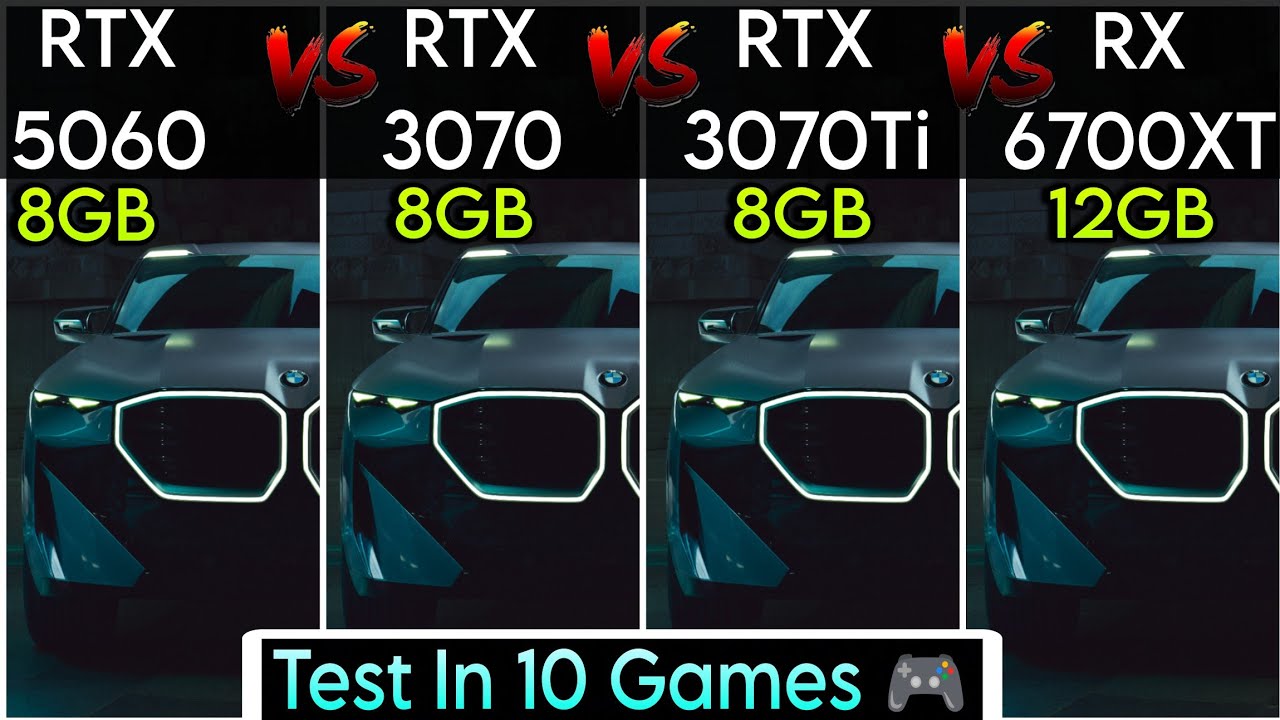RTX 5060 vs RTX 3070 vs RTX 3070 Ti vs RX 6700 XT - Test In 9 Games - Powerful Comparison - 2K/1440P